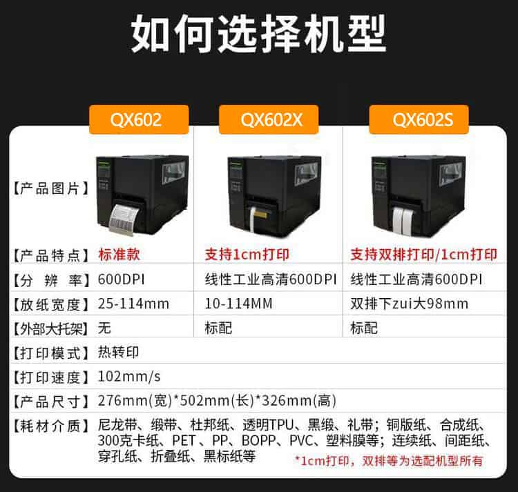 重工业型水洗标打印机QX602